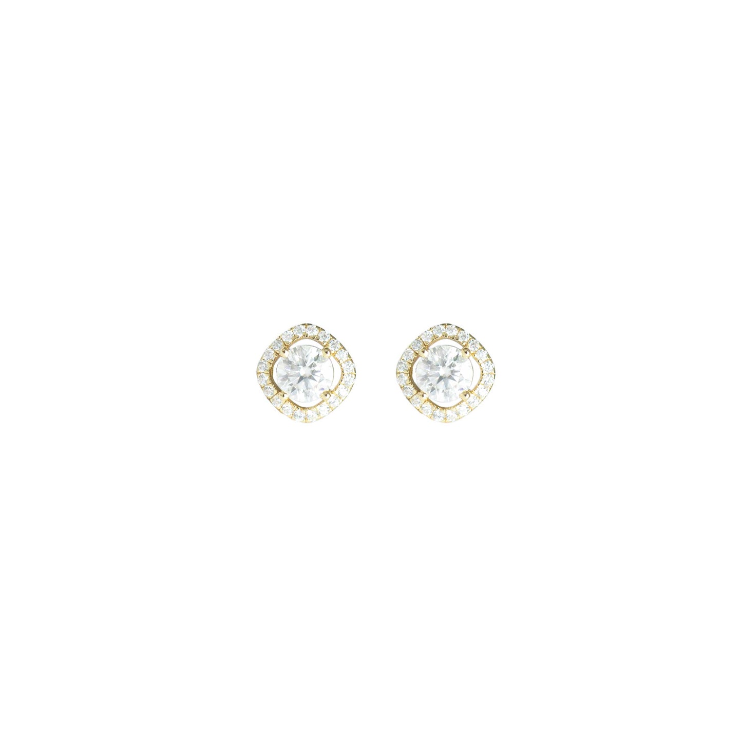 Gold Rhombus Studs