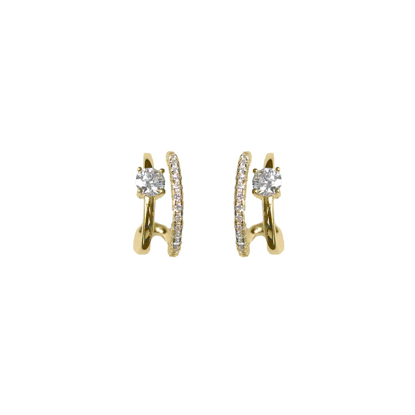 Yellow Dual Illusion Hoops