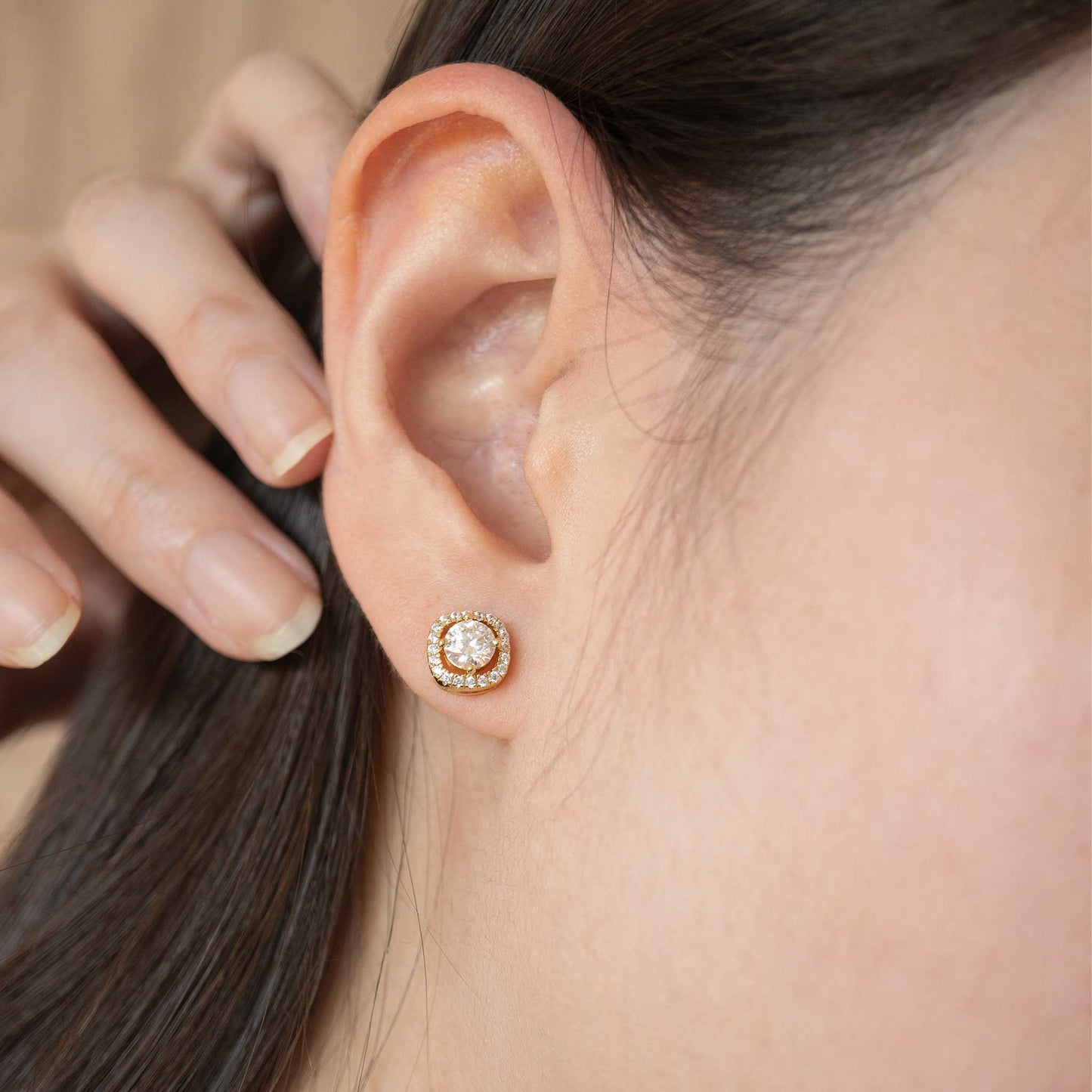 Gold Rhombus Studs