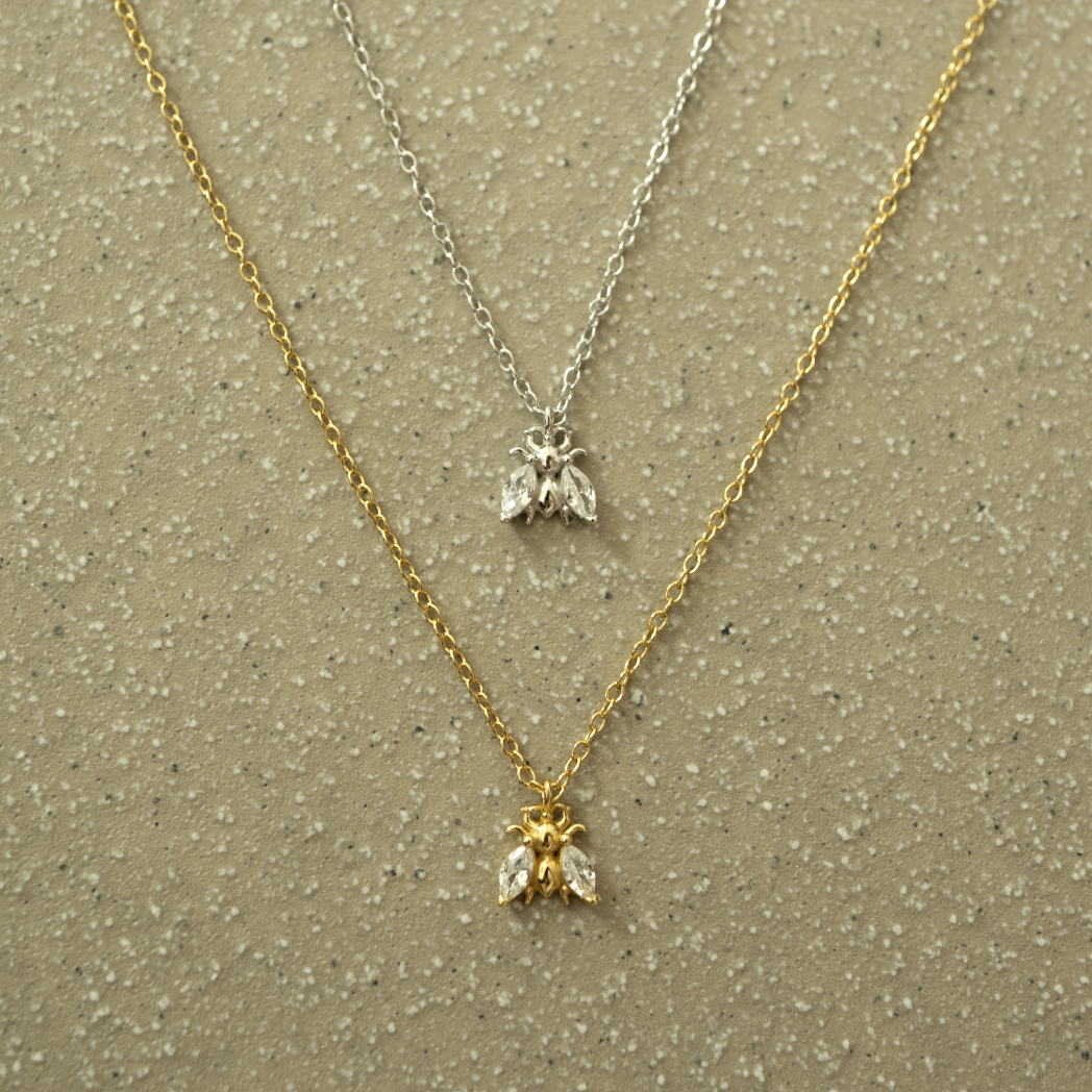 Gold Claire Bug Necklace - justinejewellery
