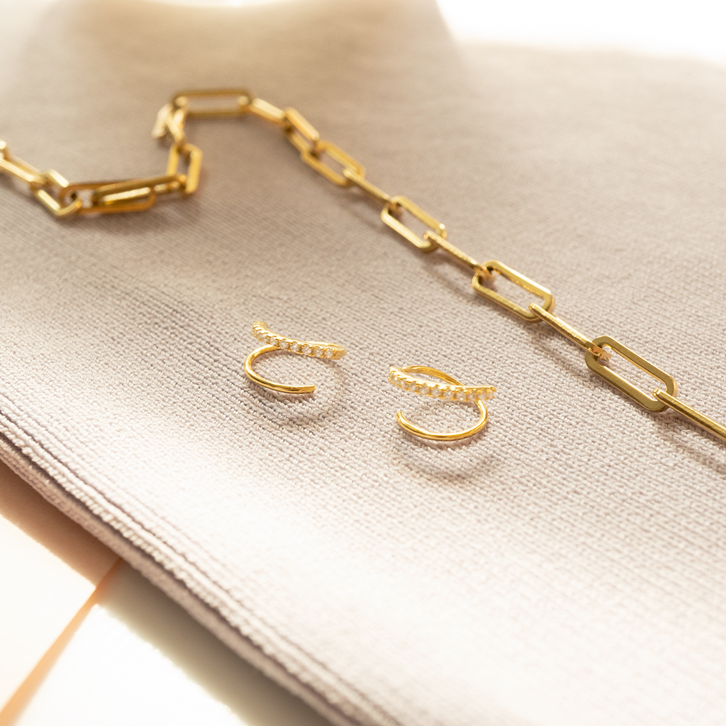 Gold Adelyn Illusion Hoops - justinejewellery
