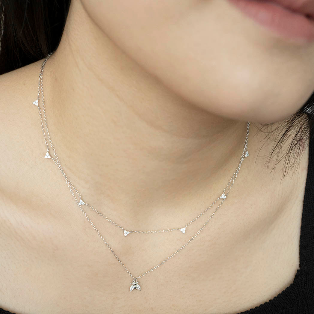 Silver Claire Bug Necklace - justinejewellery