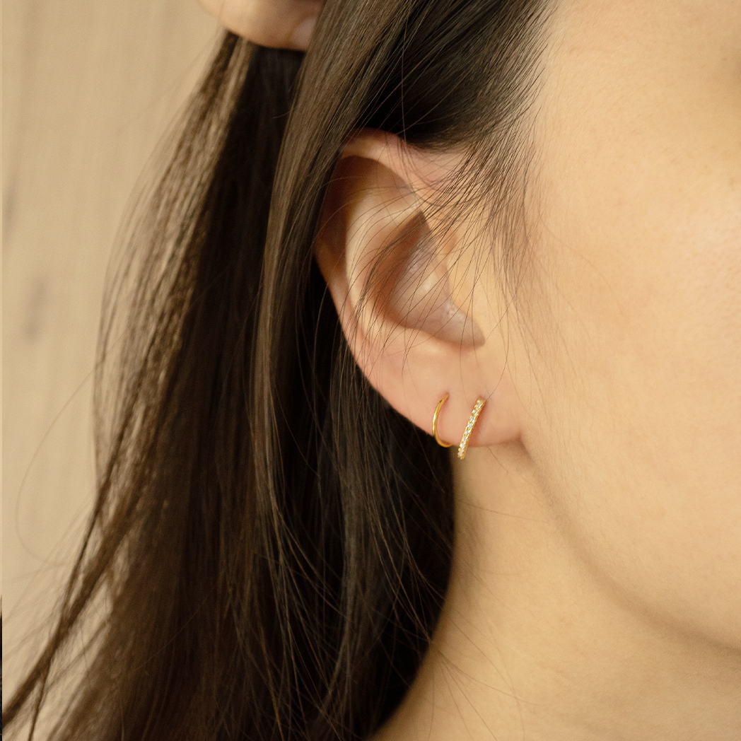 Gold Adelyn Illusion Hoops - justinejewellery