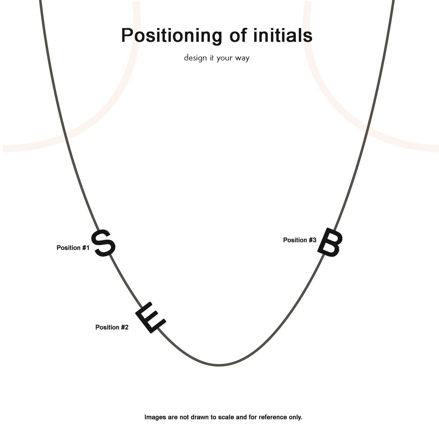 Solid Yellow Gold Initial Necklace