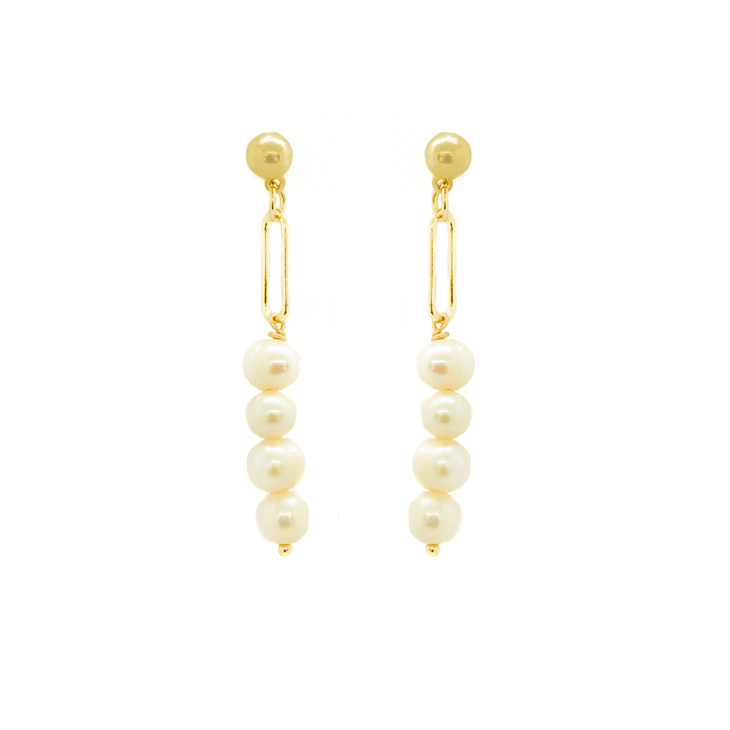 Sarah Quad Pearl Drop Earrings - justinejewellery