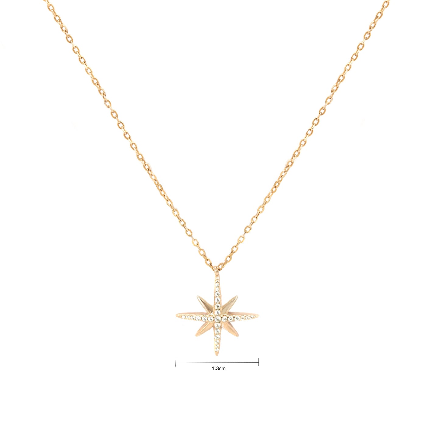 Rose Gold Celestine Necklace (Small) - justinejewellery