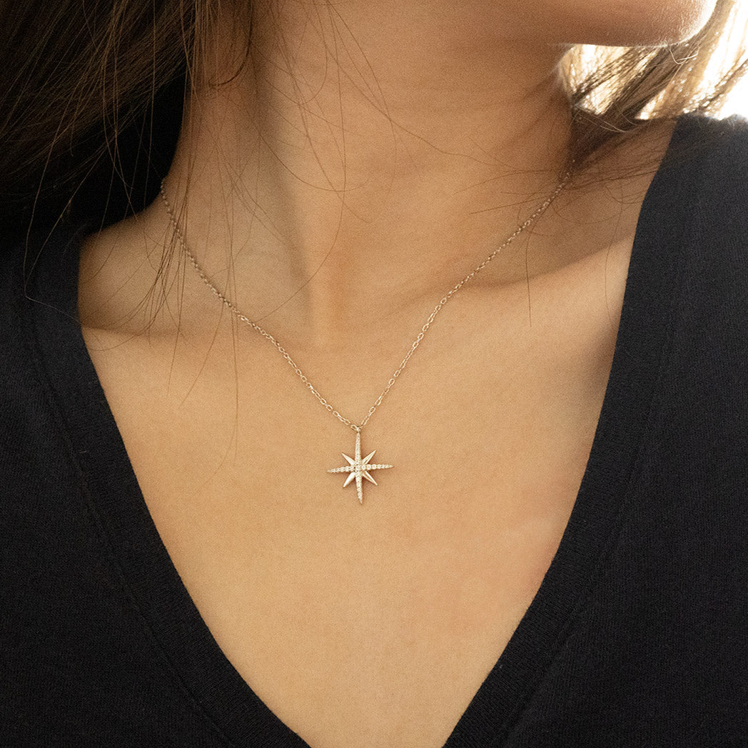 Silver Celestine Necklace (Medium) - justinejewellery