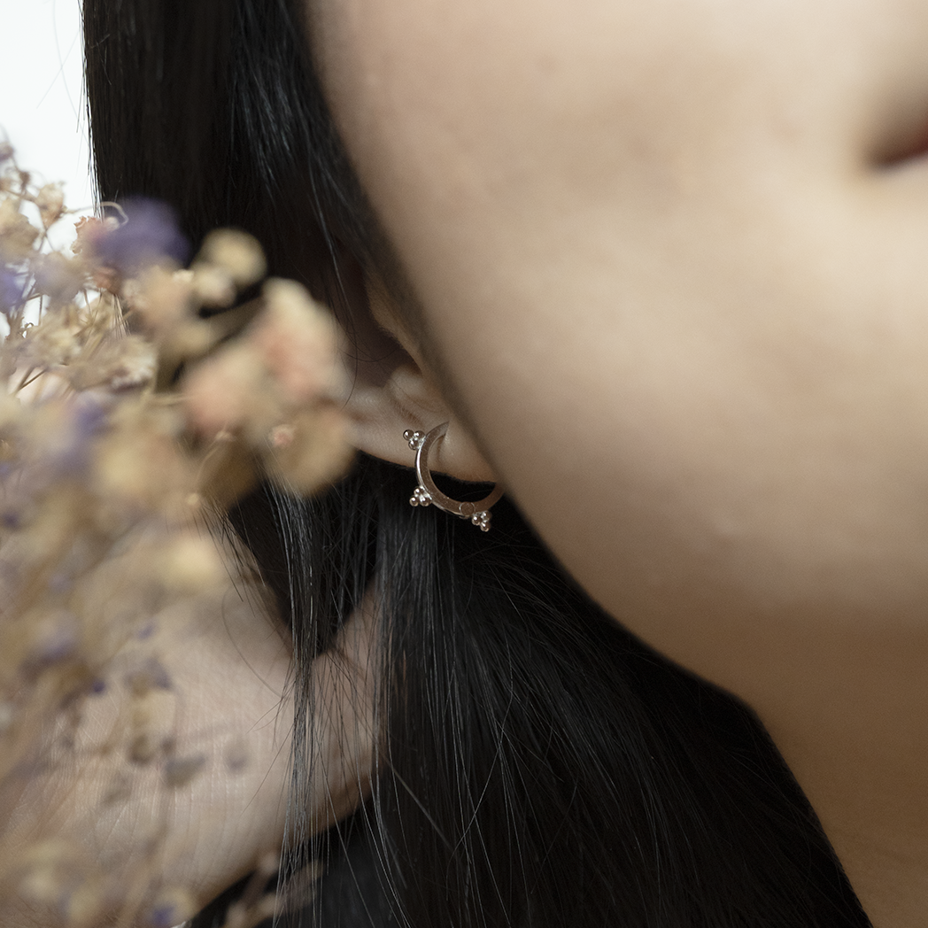 Silver Tessa Hoop Earrings - justinejewellery