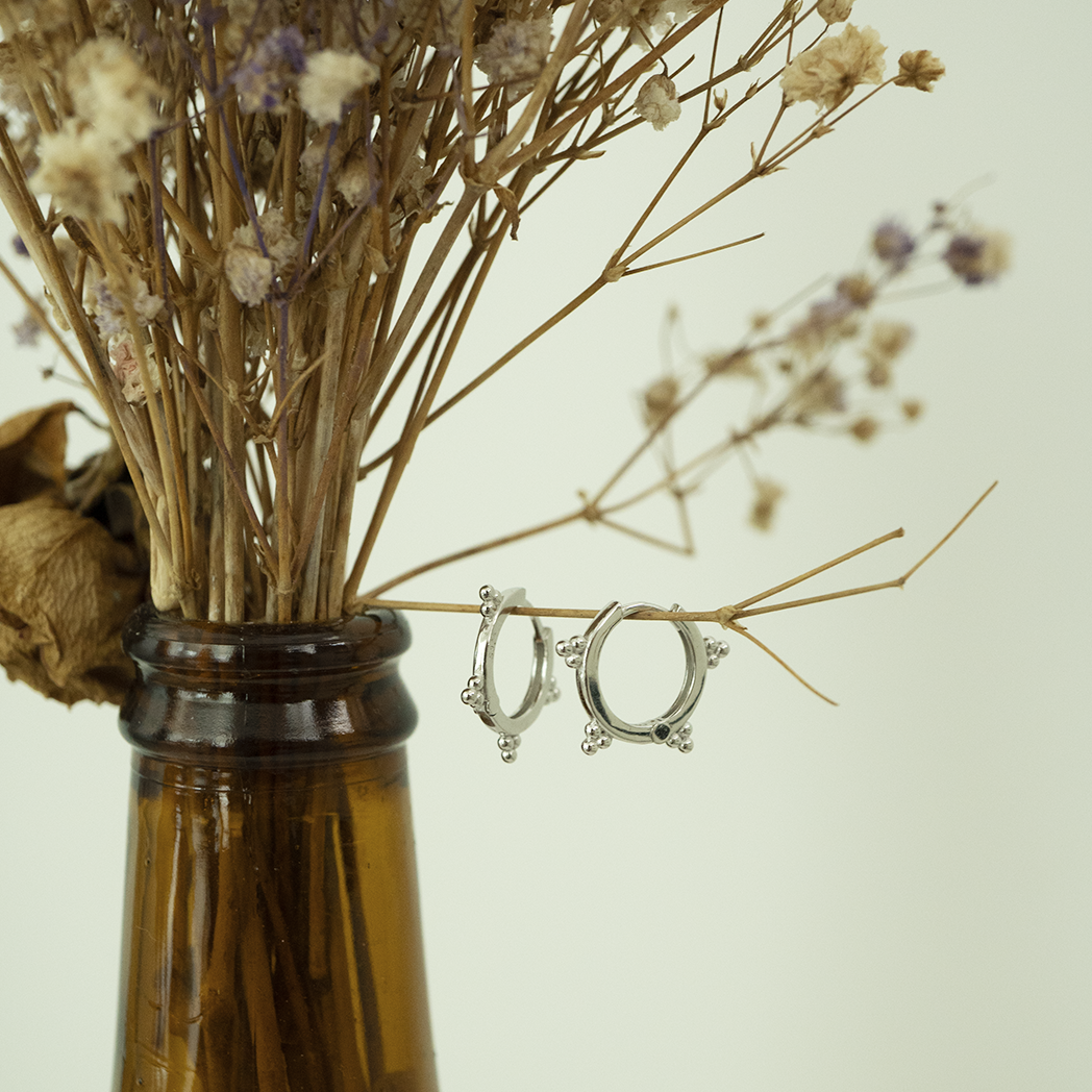 Silver Tessa Hoop Earrings - justinejewellery