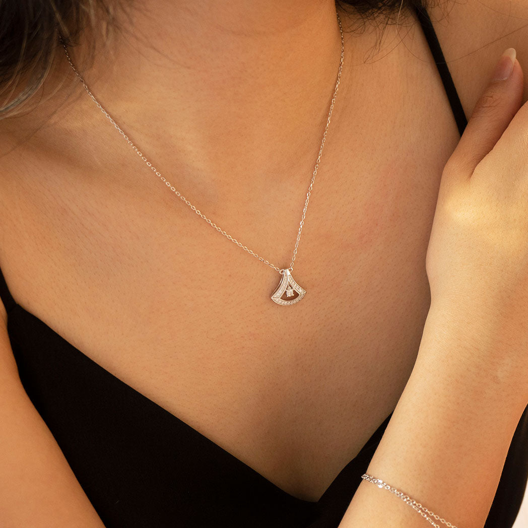 Silver Amalthea Cubic Necklace - justinejewellery