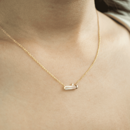 Solid Gold Bi-coloured Tourmaline and Diamond Necklace