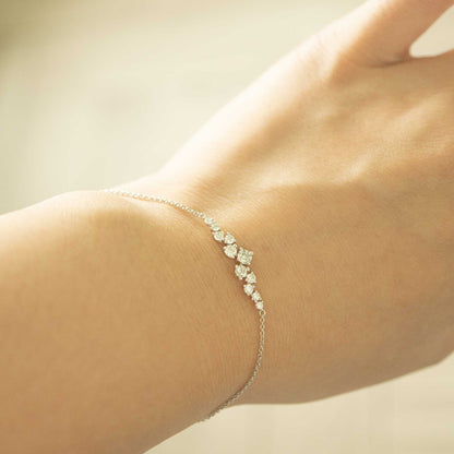 Solid Gold Cluster Moissanite Bundle