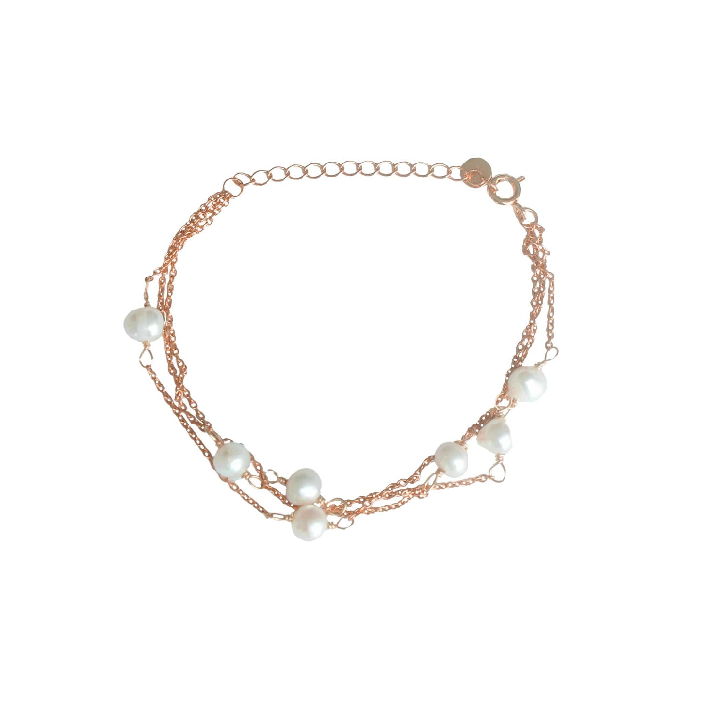 Rose Layer Freshwater Pearl Bracelet