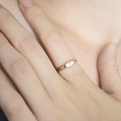 Solid Rose Gold Signet Ring