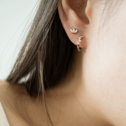 Solid Gold Cluster Moissanite Bundle