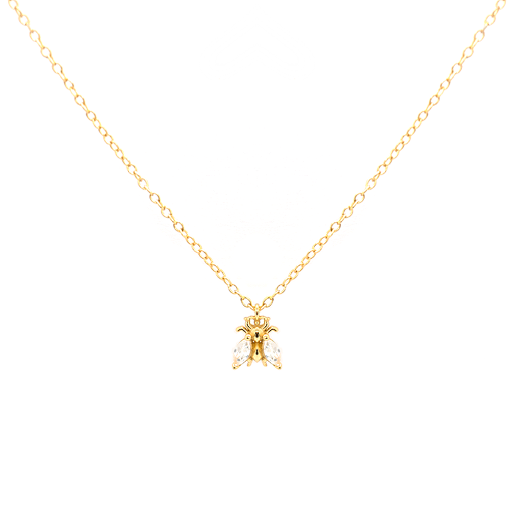 Gold Claire Bug Necklace - justinejewellery
