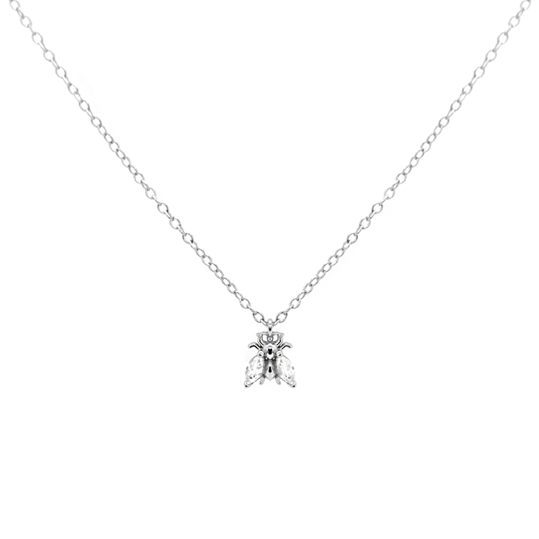 Silver Claire Bug Necklace - justinejewellery
