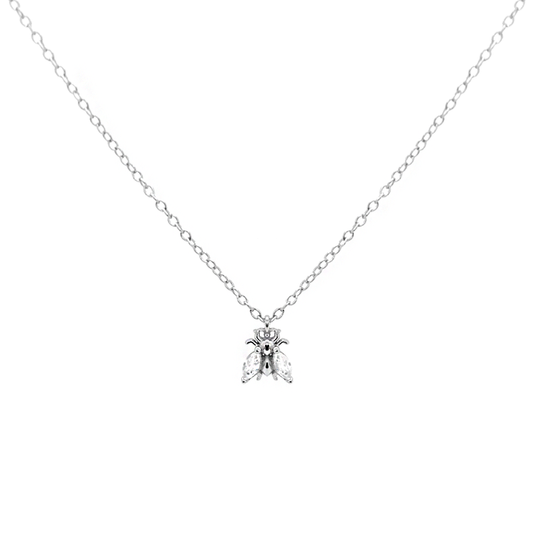 Silver Claire Bug Necklace - justinejewellery
