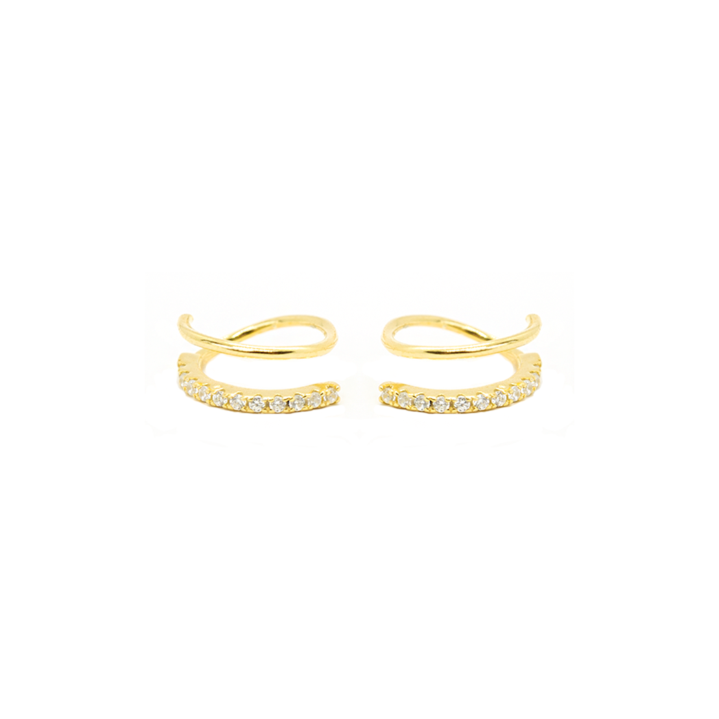 Gold Adelyn Illusion Hoops - justinejewellery