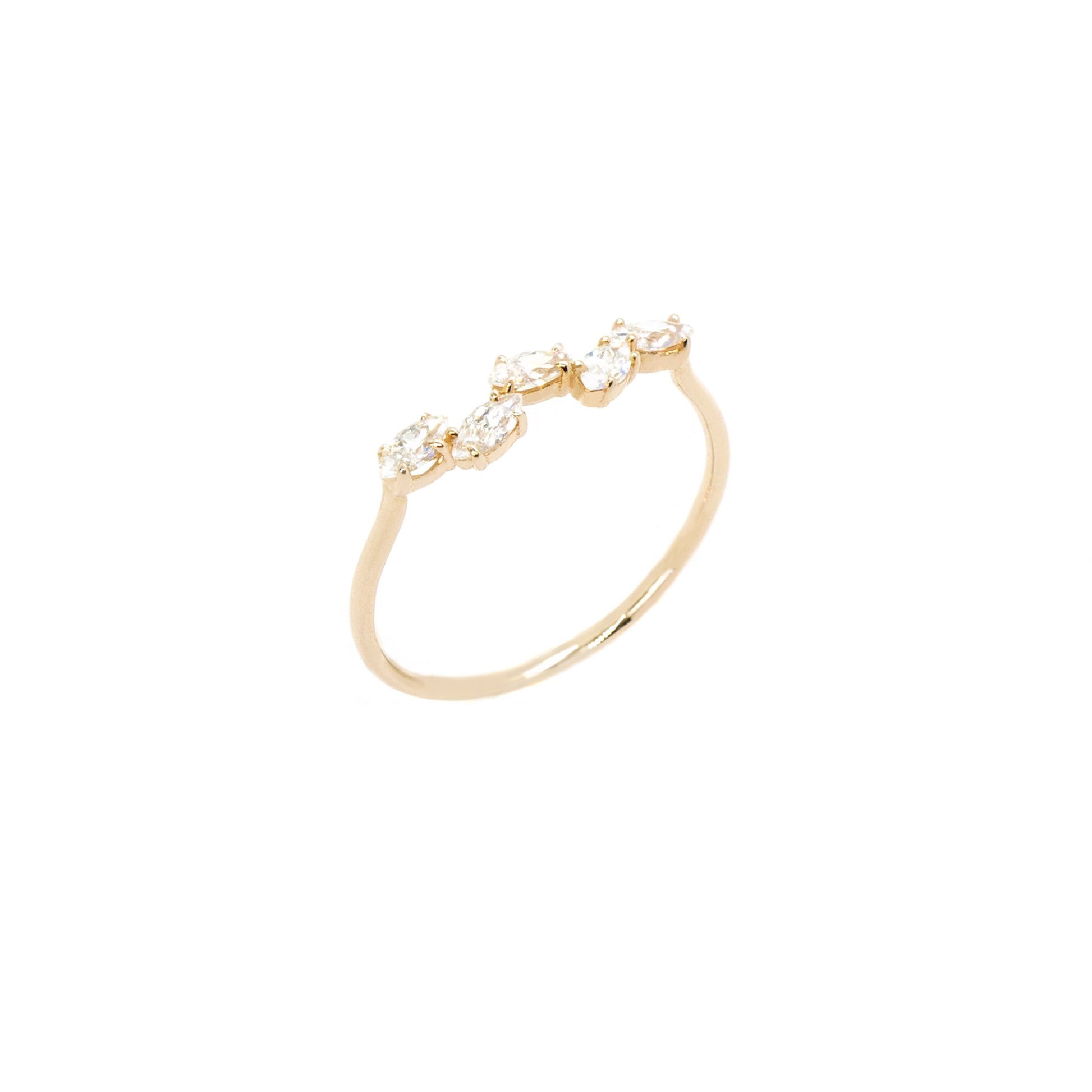 Rose Gold Beatrice Cubic Ring - justinejewellery