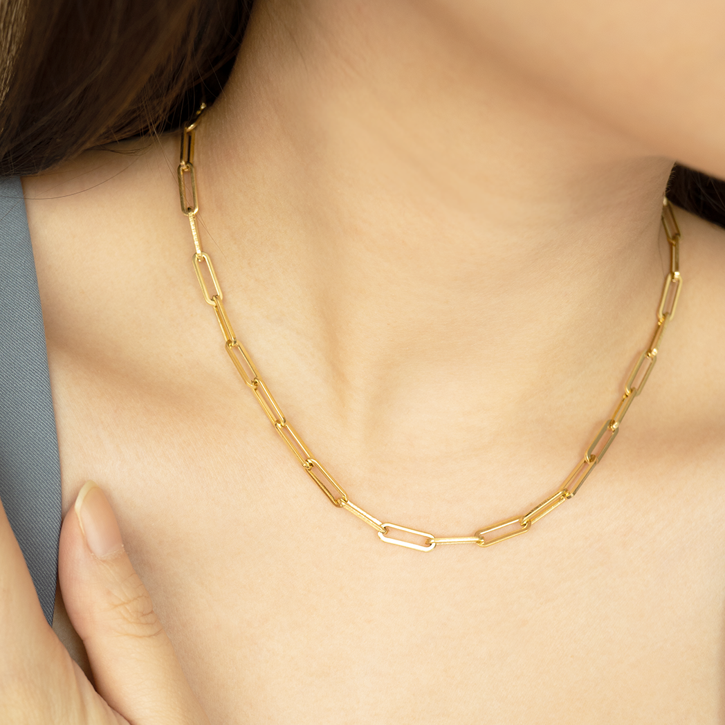 Gold Briana Link Necklace - justinejewellery