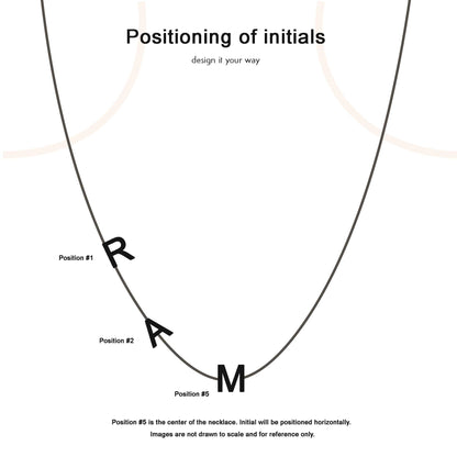 Solid Rose Gold Initial Necklace
