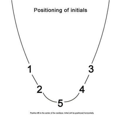 Solid Yellow Gold Initial Necklace