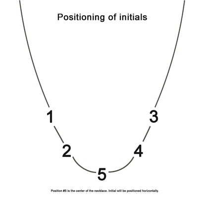 Solid Rose Gold Initial Necklace