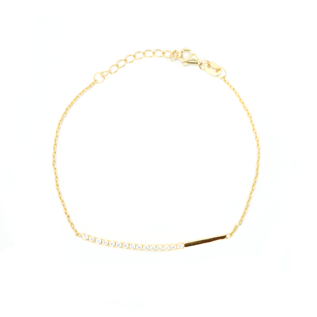 Gold Leanne Cubic Bracelet - justinejewellery