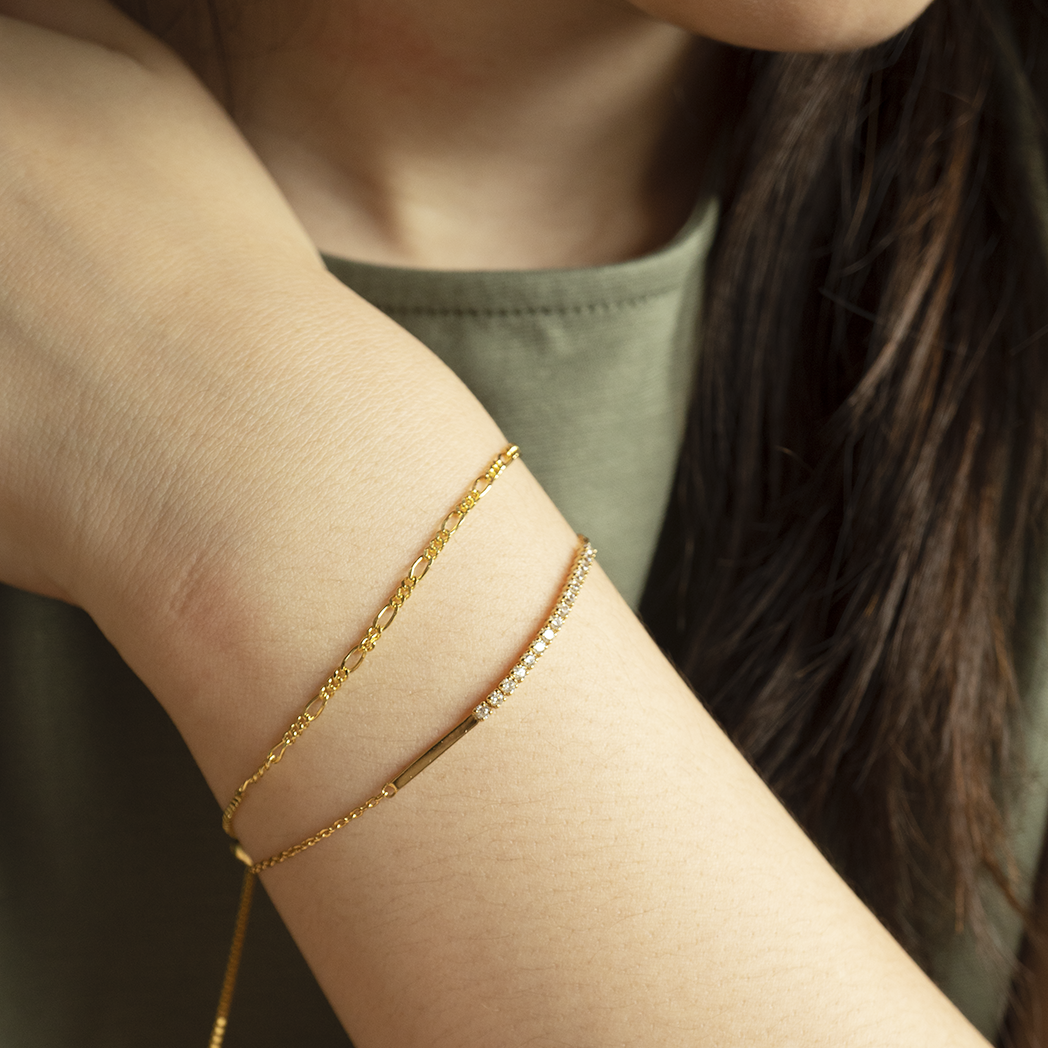 Gold Leanne Cubic Bracelet - justinejewellery