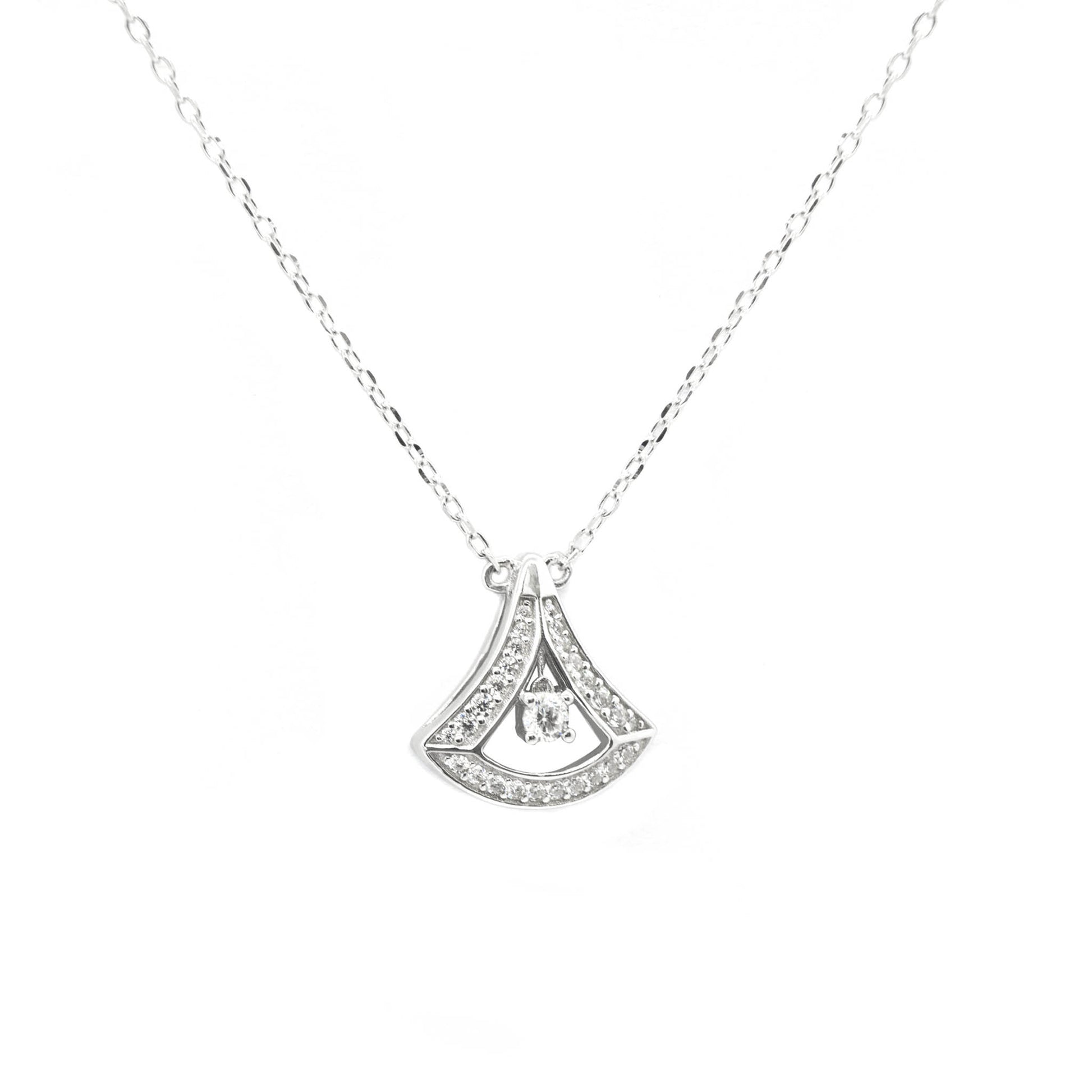 Silver Amalthea Cubic Necklace - justinejewellery