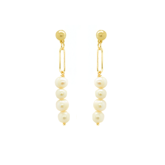 Sarah Quad Pearl Drop Earrings - justinejewellery