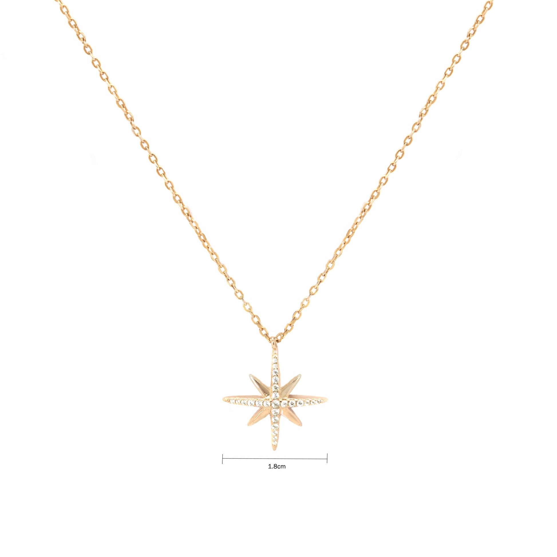 Rose Gold Celestine Necklace (Medium) - justinejewellery