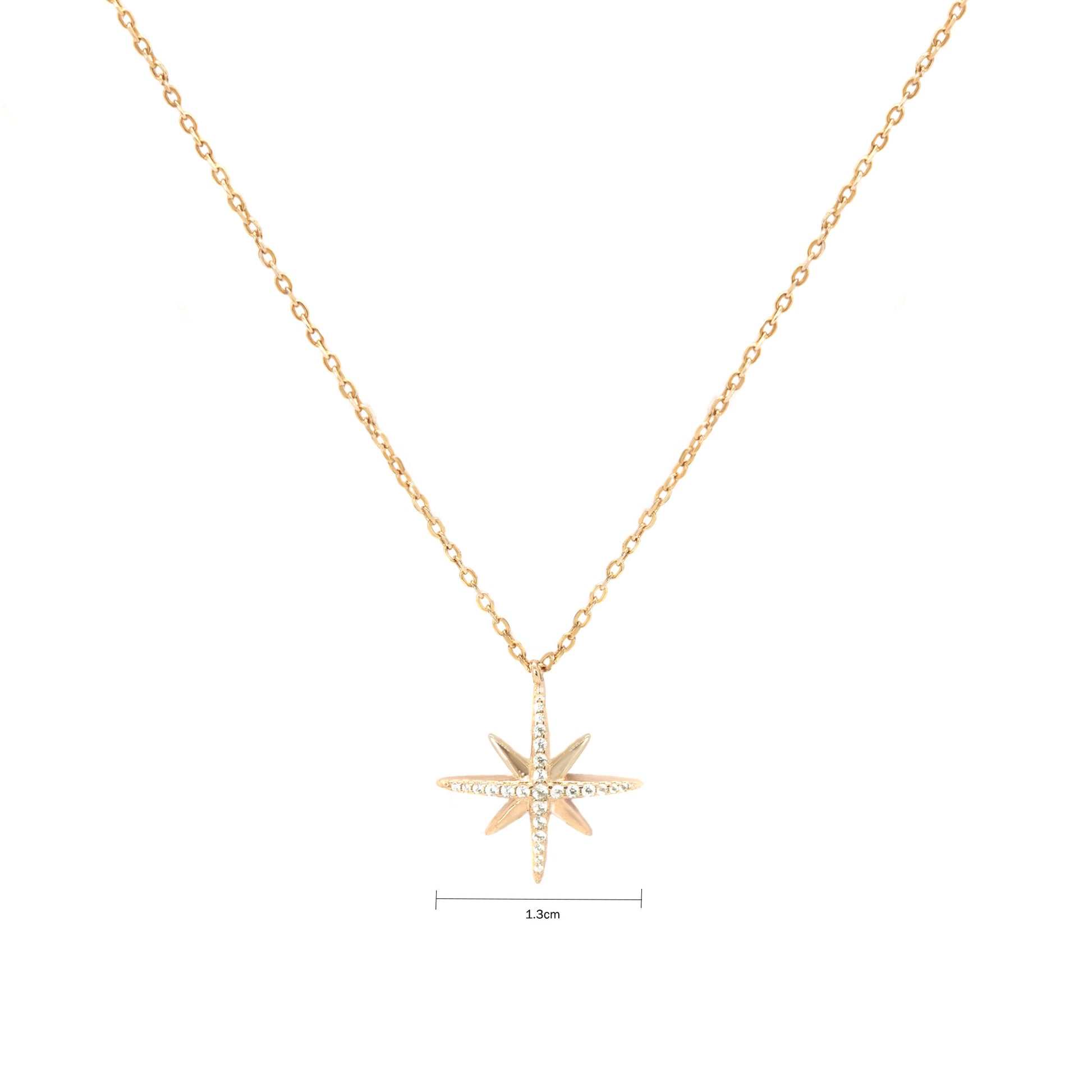 Rose Gold Celestine Necklace (Small) - justinejewellery