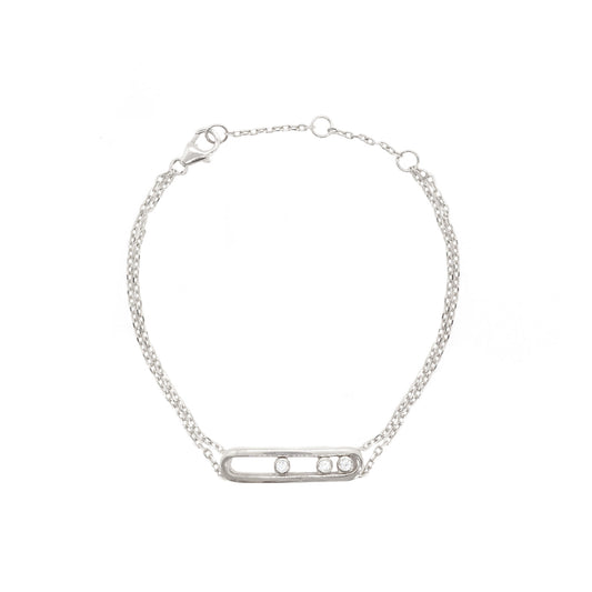 Silver Christine Cubic Bracelet - justinejewellery