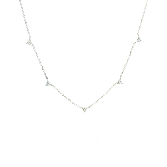 Silver Gini Cubic Necklace - justinejewellery