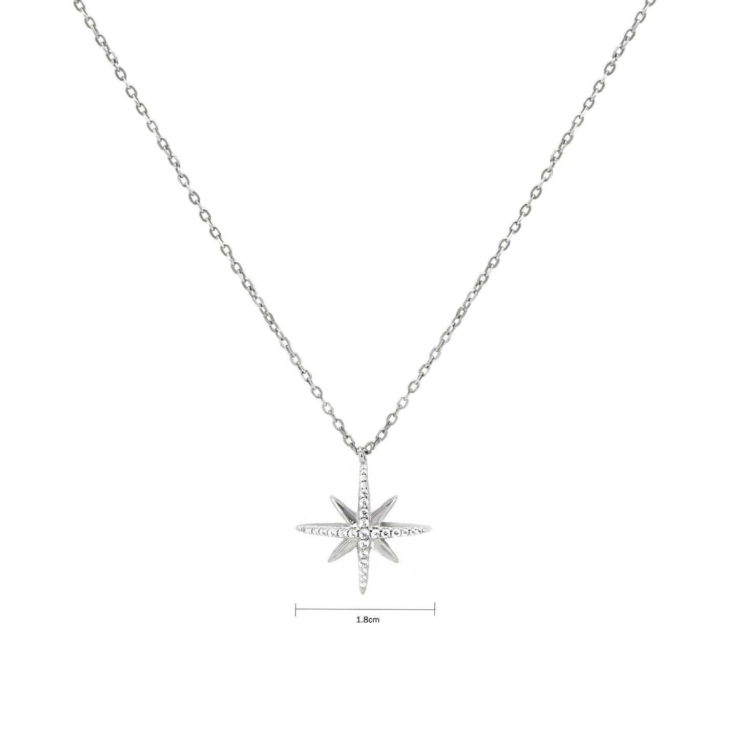 Silver Celestine Necklace (Medium) - justinejewellery