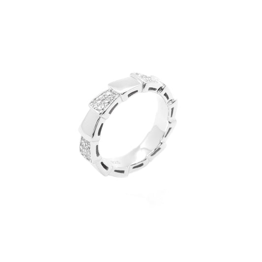 Silver Louise Cubic Ring - justinejewellery