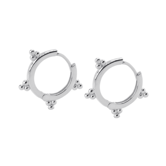 Silver Tessa Hoop Earrings - justinejewellery