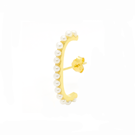 Gold Valerie Pearl Cuff - justinejewellery